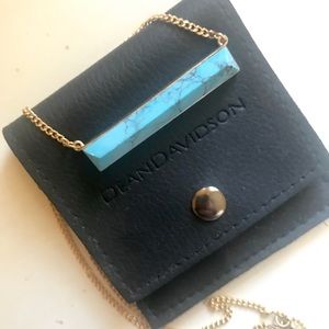 Turquoise bar pendant